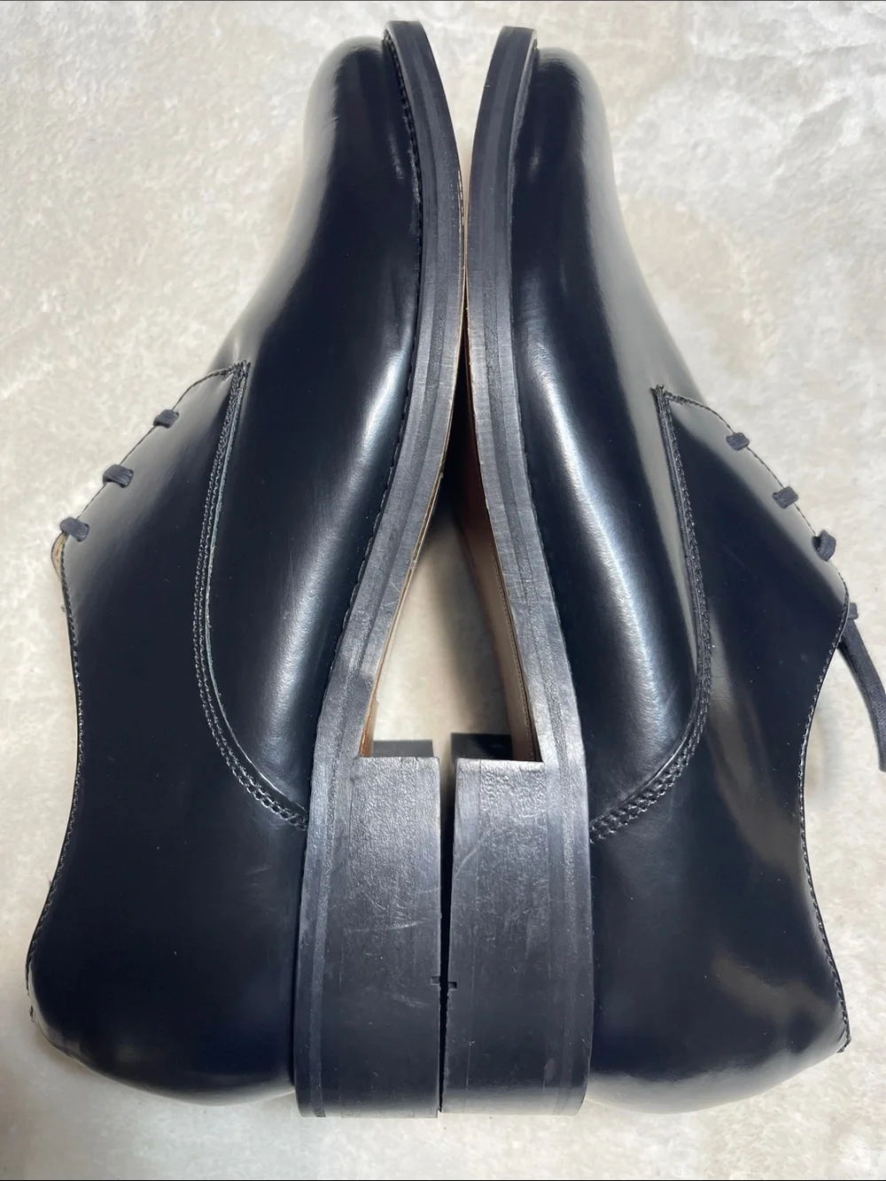 Express Black Leather Derby Shoes - Sleek Lace-Up Size 8 Men’s